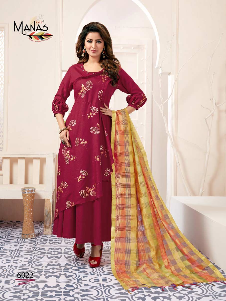 Manas Kiara Vol-3 Maya Slub Dupatta Kurti Manas Kiara Vol-3 Maya Slub Dupatta Kurti